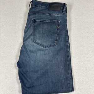 BOSS Re.Maine Regular Fit Jeans Mens 38x32 Straight Leg Fade Whiskering Stretch